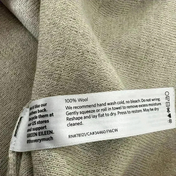 Eileen Fisher The Icons Washable Wool Crepe Pencil Skirt Sea Salt Size P Medium - Picture 3 of 7